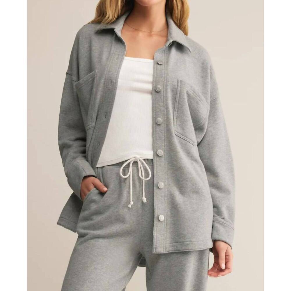 Z Supply All Day Knit Jacket Grey